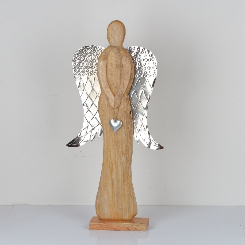 Luxusní vánoční dekorace anděl dřevěný 84cm