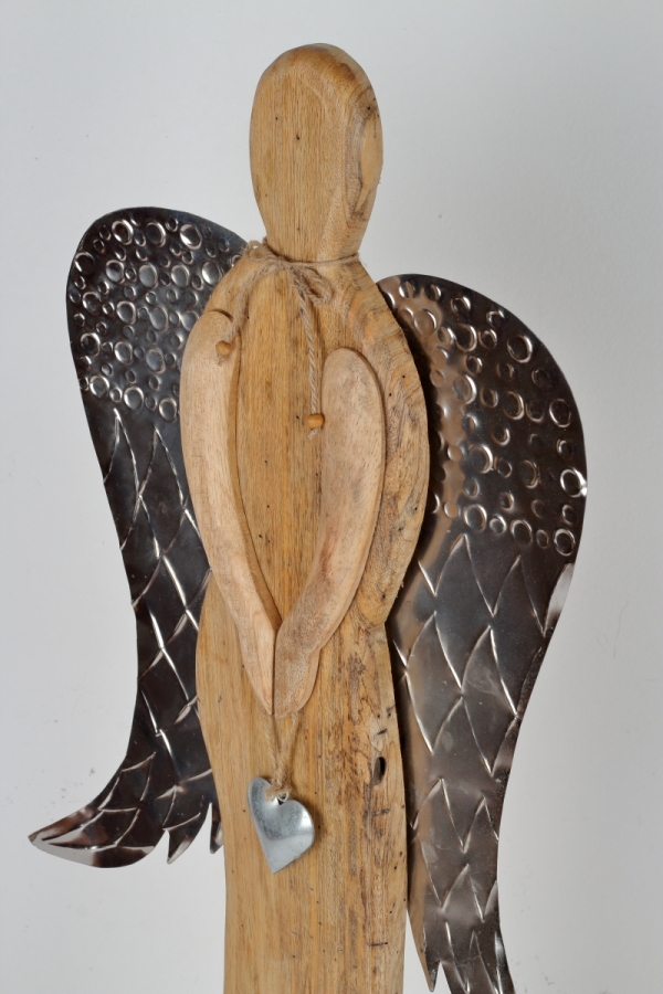 Luxusní vánoční dekorace anděl dřevěný 84cm