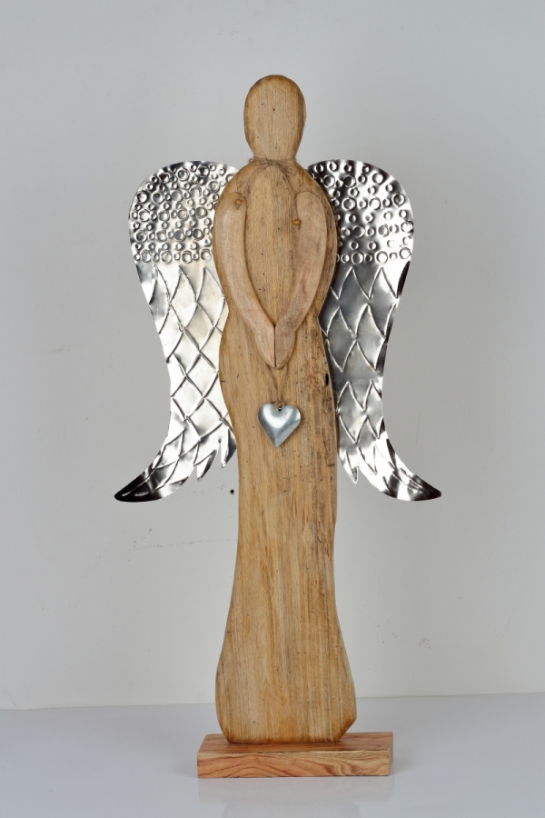 Luxusní vánoční dekorace anděl dřevěný 84cm