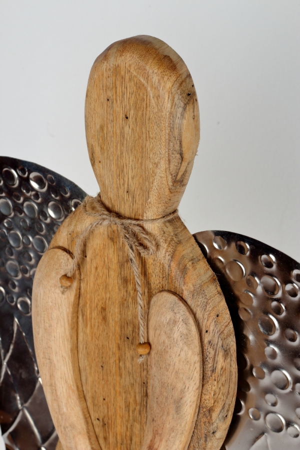 Luxusní vánoční dekorace anděl dřevěný 84cm