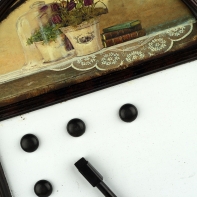 Magnetická tabule popisovací v retro stylu 41x26cm