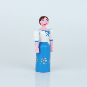 Malá dřevěná panenka 11cm