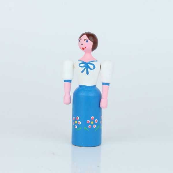 Malá dřevěná panenka 11cm