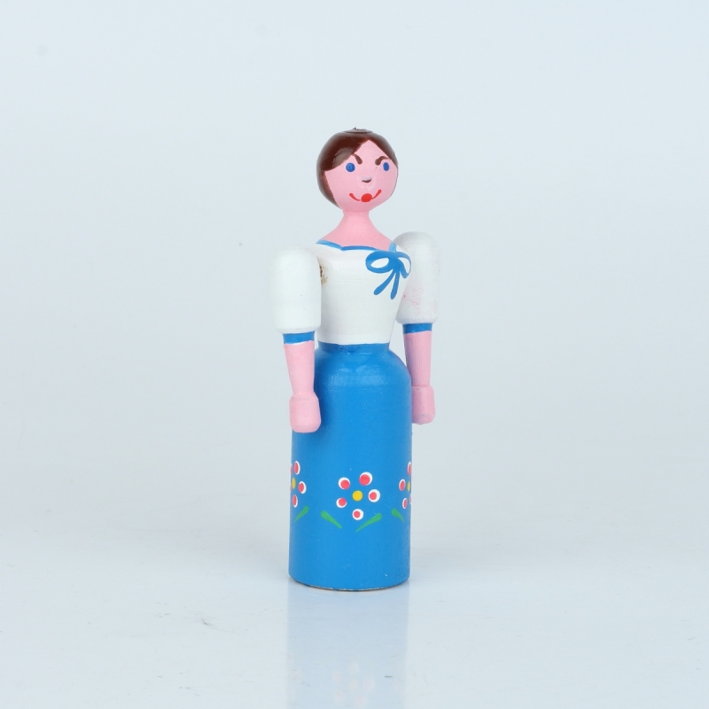 Malá dřevěná panenka 11cm