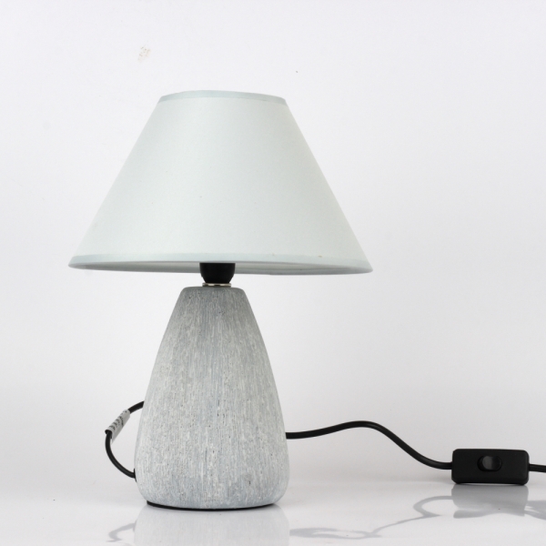 Malá stolní lampa šedá 21,5cm