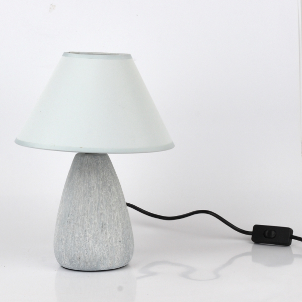 Malá stolní lampa šedá 21,5cm