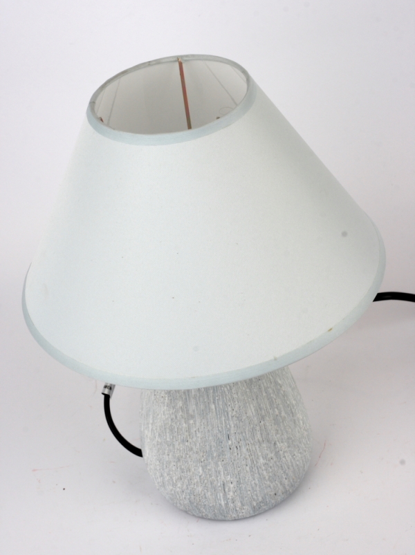 Malá stolní lampa šedá 21,5cm