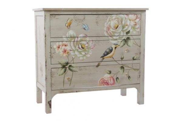 Malovaná komoda 3 šuplíky 90x40x83cm