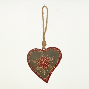 Malované plechové srdce 23/11cm