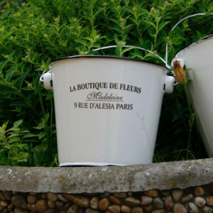 Malý smaltovaný kyblík LA BUTIQUE DE FLEURS  12cm