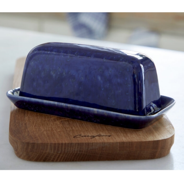 Máslenka ABBEY modrá 19 x 10 x 8 cm keramická