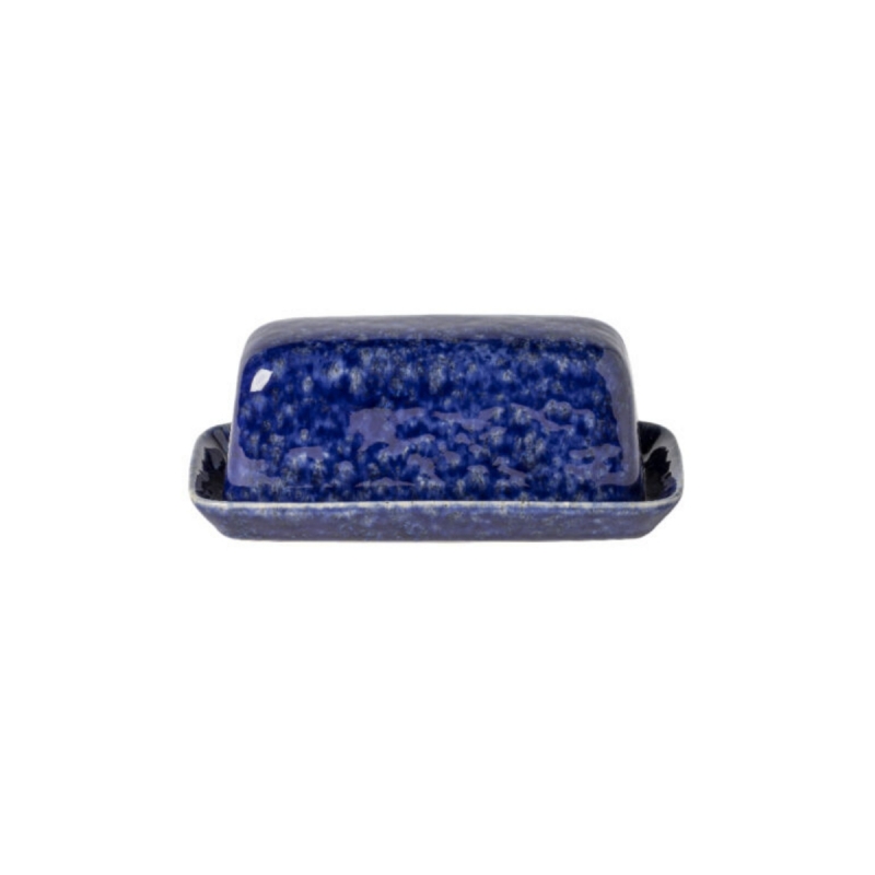 Máslenka ABBEY modrá 19 x 10 x 8 cm keramická