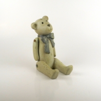 Medvěd 18 cm bílý - šedá