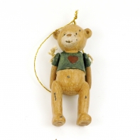 Medvěd dárek 9x5 s ohebnými ručkami 5cm červený svetýrek