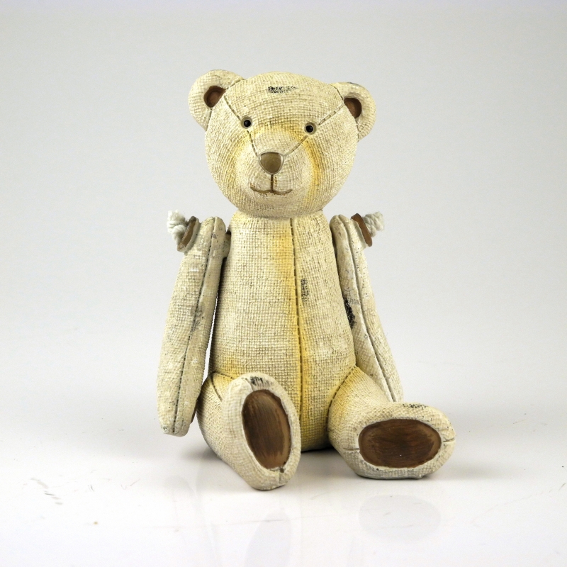 Medvěd retro 10x7x6 cm bílý