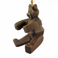 Medvídek dřevěný hnědý 11 cm