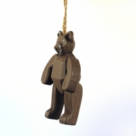 Medvídek dřevěný hnědý 11 cm