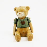 Medvídek přátelství zelený 12x8x9,5cm