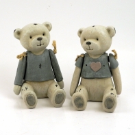 Medvídek retro 13x9,5x8cm s ohebnými ručkami 7cm on