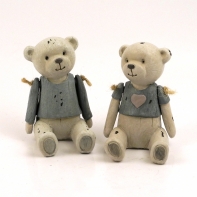 Medvídek retro 13x9,5x8cm s ohebnými ručkami 7cm on