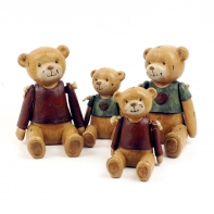 Medvídek v červeném svetru 9,5x6x7cm