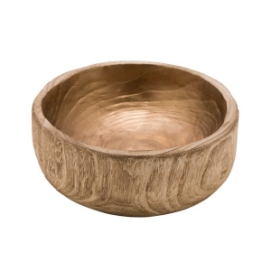 Mísa dřevěná kruhová 24 x 24 x 10 cm zlatá