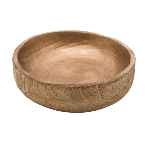 Mísa dřevěná kruhová 35 x 35 x 10 cm zlatá