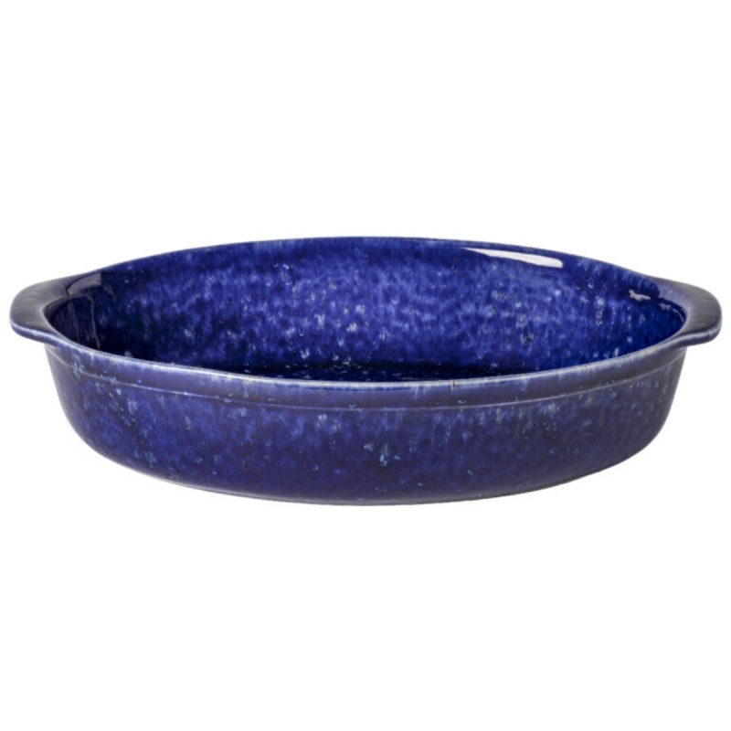 Mísa servírovací oválná ABBEY modrá 39 x 25 cm keramická     