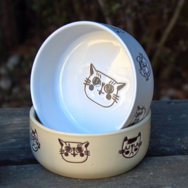 Miska pro kočky krémová 300ml