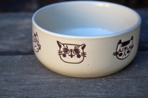 Miska pro kočky krémová 300ml