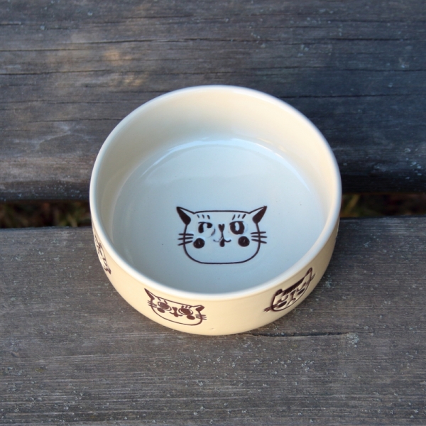 Miska pro kočky krémová 300ml