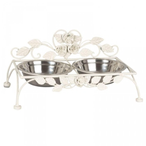 Miska pro psa bílá 37x21x19cm