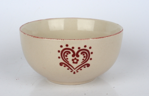 Miska s motivem červeného srdce 13cm