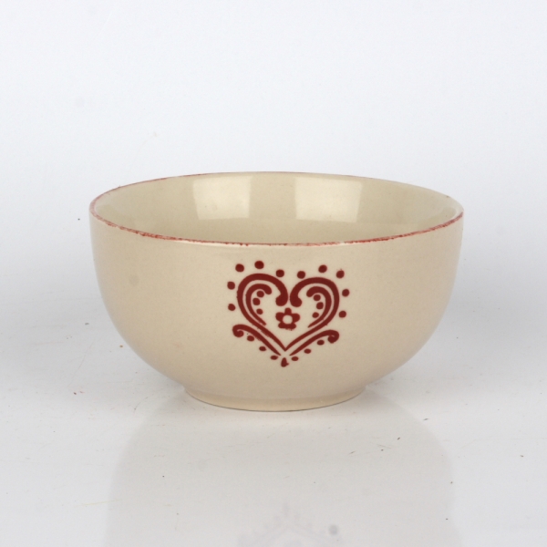 Miska s motivem červeného srdce 13cm