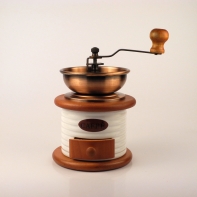 Mlýnek na kávu porcelánový kulatý