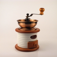 Mlýnek na kávu porcelánový kulatý