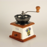 Mlýnek na kávu s levandulí porcelán
