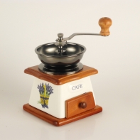 Mlýnek na kávu s levandulí porcelán