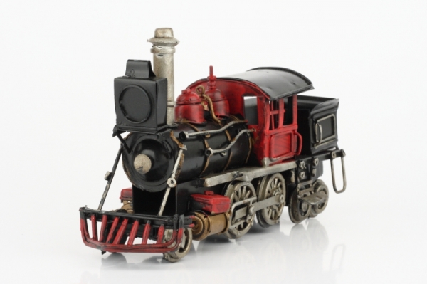 Model lokomotiva černo-červená 21cm