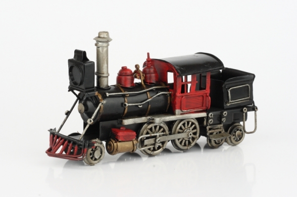 Model lokomotiva černo-červená 21cm