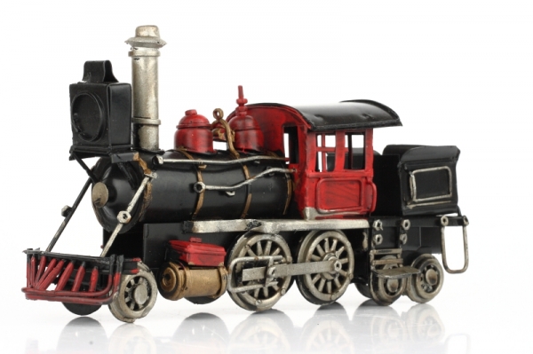 Model lokomotiva černo-červená 21cm
