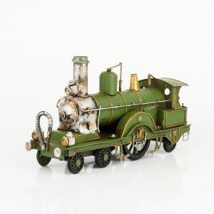 Model lokomotivy zelený 28cm
