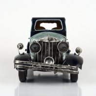 Modely aut - autíčko retro železné modré 32x13x14cm