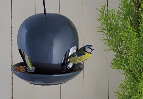 Moderní designové keramické krmítko od Esschert Design / modrý odstín