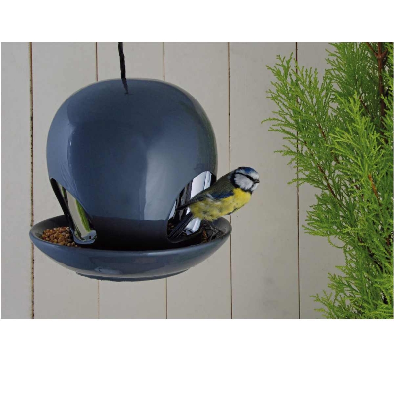 Moderní designové keramické krmítko od Esschert Design / modrý odstín