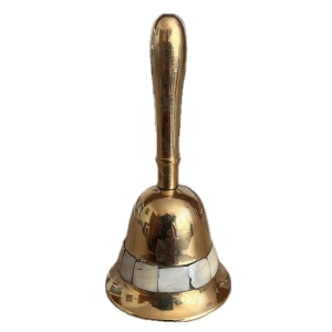 Mosazný zvon s rukojetí 