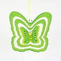 Motýl dřevěný 3 vrstvy zelený 19x19cm