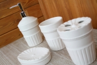 Mýdlenka keramická bílá - VYŘAZENO DEK4610