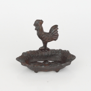 Mýdlenka s kohoutem litina 16x12,5x10,5cm