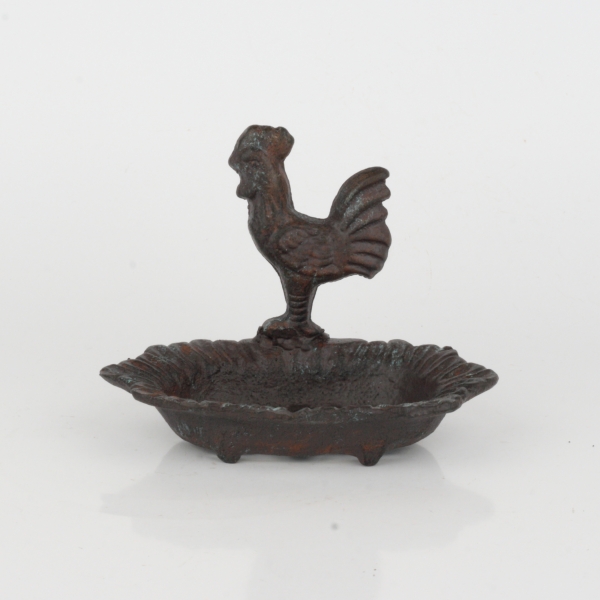 Mýdlenka s kohoutem litina 16x12,5x10,5cm